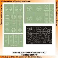 1/48 Dornier Do-17Z Paint Mask for Hobbycraft kit (Canopy Masks + Insignia Masks)