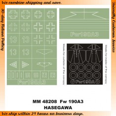 1/48 Focke-Wulf Fw-190A-3 Paint Mask for Hasegawa kit (Canopy Masks + Insignia Masks)