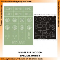 1/48 Macchi C.200 Paint Mask for Special Hobby kit (Canopy Masks + Insignia Masks)