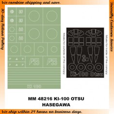 1/48 Kawasaki Ki-100 Otsu Paint Mask for Hasegawa kit (Canopy Masks + Insignia Masks)