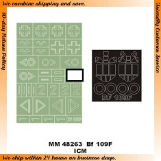 1/48 Messerschmitt Bf 109F Paint Mask for ICM kit (Canopy Masks + Insignia Masks)