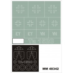 1/48 Focke-Wulf Ta-152 Paint Mask for HobbyBoss kit (Canopy Masks + Insignia Masks)