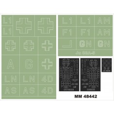 1/48 Junkers Ju-88A-5 Paint Mask for ICM kit (Canopy Masks + Insignia Masks)