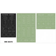 1/48 DH.110 Faw 2 Paint Masks for Trumpeter kit #5808 (2 canopy & 2 insignia)