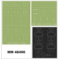 1/48 Spitfire I Paint Masks for Tamiya Kit #61119 (Canopy + Insignia Masks)