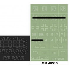 1/48 Reggiane 2005 Paint Mask for Sword kits (2 Canopy & 1 Insignia Masking)