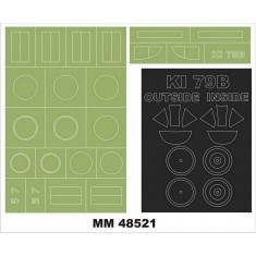 1/48 Mansyu Ki.79b Paint Masking for RS Model kit 48006 (2 canopy & 2 insignia masks)