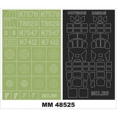 1/48 Miles Master I Paint Masking for Dora Wings kit 48032 (2 canopy & 1 insignia masks)