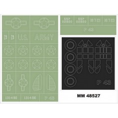 1/48 Republic P-43 Lancer Masking for Dora Wings 48029 (2 canopy & 2 insignia masks)
