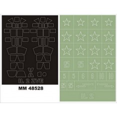 1/48 Ilyushin IL-2 Paint Masking for Zvezda kit 4825 (2 canopy & 1 insignia masks)
