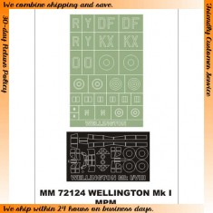 1/72 Vickers Wellington I/VIII Paint Mask for MPM kit (Canopy Masks + Insignia Masks)