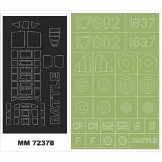 1/72 Fairey Battle Canopy and Insignia Masking for Azur Kit FR0047