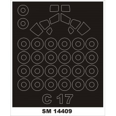 1/144 Boeing C-17A Globemaster Paint Mask for Revell kit (outside)