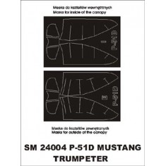1/24 P-51D Mustang Paint Mask for Trumpeter kit (outside-inside)