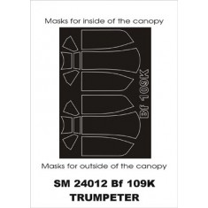 1/24 Messerschmitt Bf-109K-4 Paint Mask for Trumpeter kit (outside-inside)