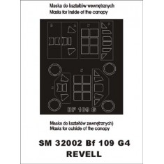 1/32 Messerschmitt Bf-109G-4 Paint Mask for Revell kit (outside-inside)