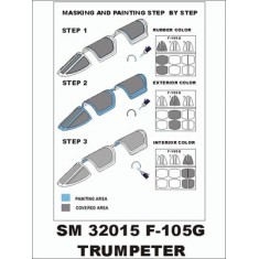 1/32 F-105G Paint Mask for Trumpeter kit (outside-inside)