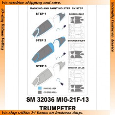 1/32 Mig-21F13 Paint Mask for Trumpeter kit (outside-inside)