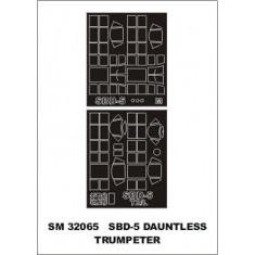 1/32 SBD-5 Dauntless Paint Mask for Trumpeter kit (outside-inside)