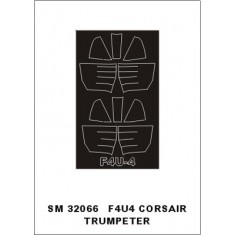 1/32 F4U4 Corsair Paint Mask for Trumpeter kit (outside-inside)