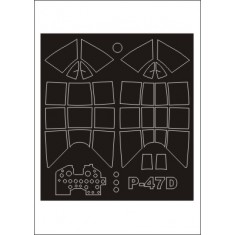 1/32 P-47D Razorback Paint Mask for Trumpeter kit (outside-inside)