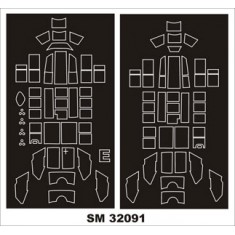 1/32 Bf-110C Paint Mask for Dragon kit (outside-inside)
