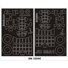 1/32 Ju-88A1 Paint Mask for Revell kit (outside-inside, 2 sheets, size:114x170mm)