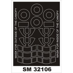 1/32 Hurricane I Early Paint Mask for PCM kit (outside-inside)