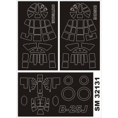 1/32 B-25J Mitchell Paint Mask Vol.1 for HK Models