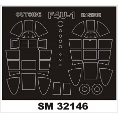 1/32 F4U-1 Corsair Paint Mask for Tamiya kit (outside-inside)