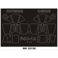 1/32 Vought F4U-1A Corsair Paint Mask for Tamiya kit (outside-inside)