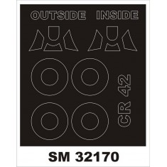 1/32 Fiat CR.42 Falco Paint Mask for Silver Wings kit (outside-inside)