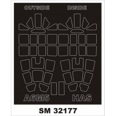1/32 A6M5 Zero Paint Mask for Hasegawa kits (Outside, Inside)