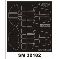 1/32 Curtiss P-40F Warhawk Paint Masks for Trumpeter Kit (Outside & Inside)