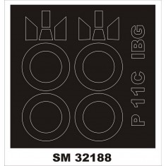 1/32 PZL P-11C Paint Mask for IBG kits (outside, inside)