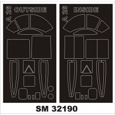 1/32 Douglas A-26 Invader Paint Masking for HobbyBoss kits (outside-inside)