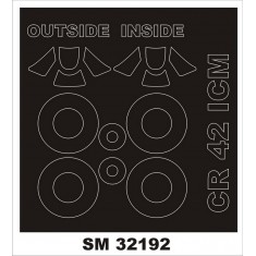 1/32 Fiat CR.42 Paint Masking for ICM kits (outside-inside)