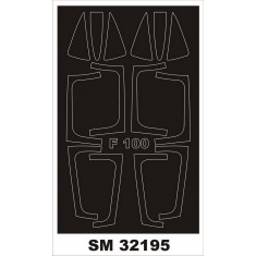 1/32 North American F-100F Super Sabre Paint Masking for Trumpeter kits (outside-inside)