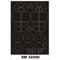 1/32 Yakovlev Yak-9T Masking for ICM kits (outside-inside)