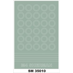1/35 M4 Sherman Wheel Paint Mask for Tamiya kit (1 Sheet)