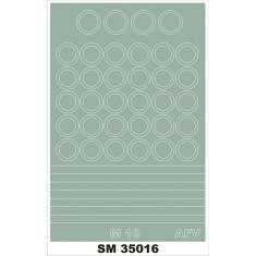 1/35 M-10 Wheel Paint Mask for AFV Club kit (1 Sheet)