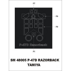 1/48 P-47D Razorback Paint Mask for Tamiya kit (outside)