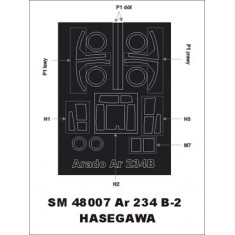 1/48 Arado Ar234B2 Paint Mask for Hasegawa kit (outside)
