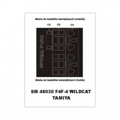 1/48 F4F-4 Wildcat Paint Mask for Tamiya kit (outside-inside)
