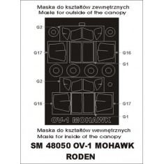 1/48 OV-1 Mohawk Paint Mask for Roden kit (outside-inside)