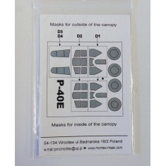 1/48 P-40E Warhawk Paint Mask for AMTech kit (outside-inside)