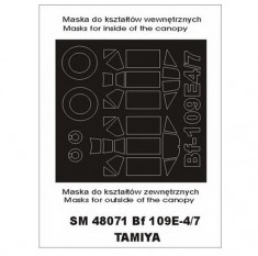 1/48 Bf-109E4 Paint Mask for Tamiya kit (outside-inside)