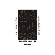 1/48 He-219 Paint Mask for Tamiya kit (outside-inside)