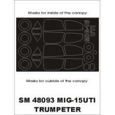 1/48 Mig-15UTI Paint Mask for Trumpeter kit (outside-inside)