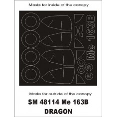 1/48 Me-163 Komet Paint Mask for Dragon/Revell kit (outside-inside)